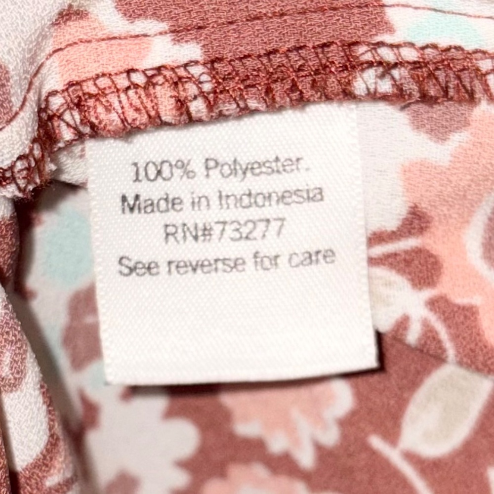 Croft & Barrow 3/4 Sleeve Floral Blouse - Picture 9 of 9
